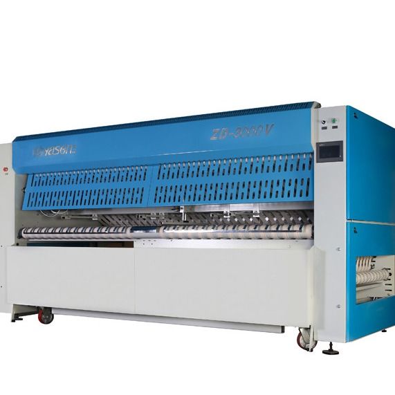 Máquina de plegado de sábanas de hotel Ancho máximo plegado 3000 mm y 5/32 pliegues Plegado/capa